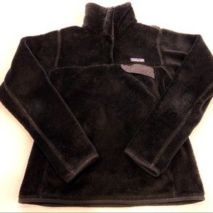Patagonia black re-tool snap-T fleece pullover